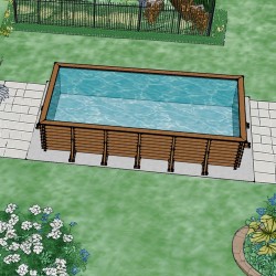 Rechteckig 3,5 x 8,9 x 1,5m