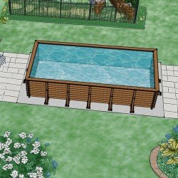 Rechteckig 4,0 x 6,6 x 1,35m