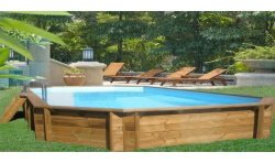 Halbachteckig 3,0 x 4,8 x 1,2m