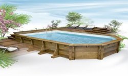 Halbachteckig 3,0 x 4,8 x 1,2m