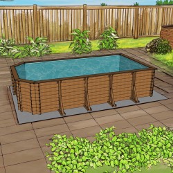 Halbachteckig 3,0 x 4,8 x 1,2m