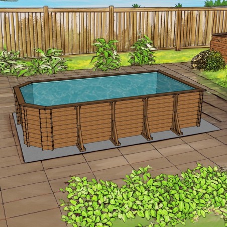 Semi-octagonal 3,0 x 4,8 x 1,5m