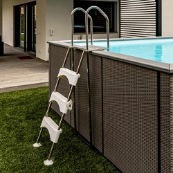 RATTAN-Rand in Farbe Grau, 1m