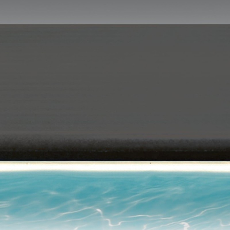 RATTAN-Rand in Farbe Grau, 1m