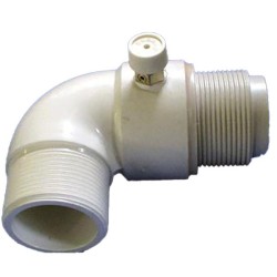 Coude de sortie avec purge