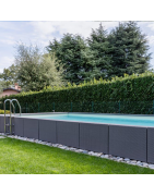 Teilversenkte Schwimmbecken